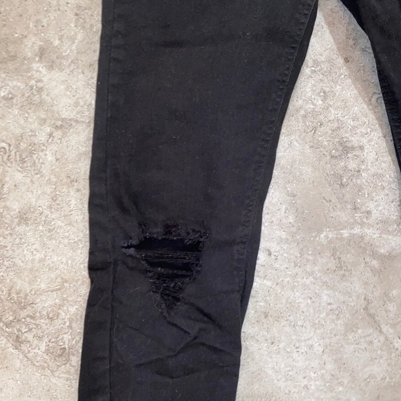 Wild Fable Women's Size 0 Black Denim Highest Rise Ripped Skinny Jeans - Picture 4 of 6